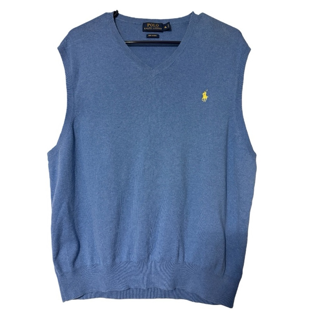 Men's Polo by Ralph Lauren Blue Sweater Vest
Size XL